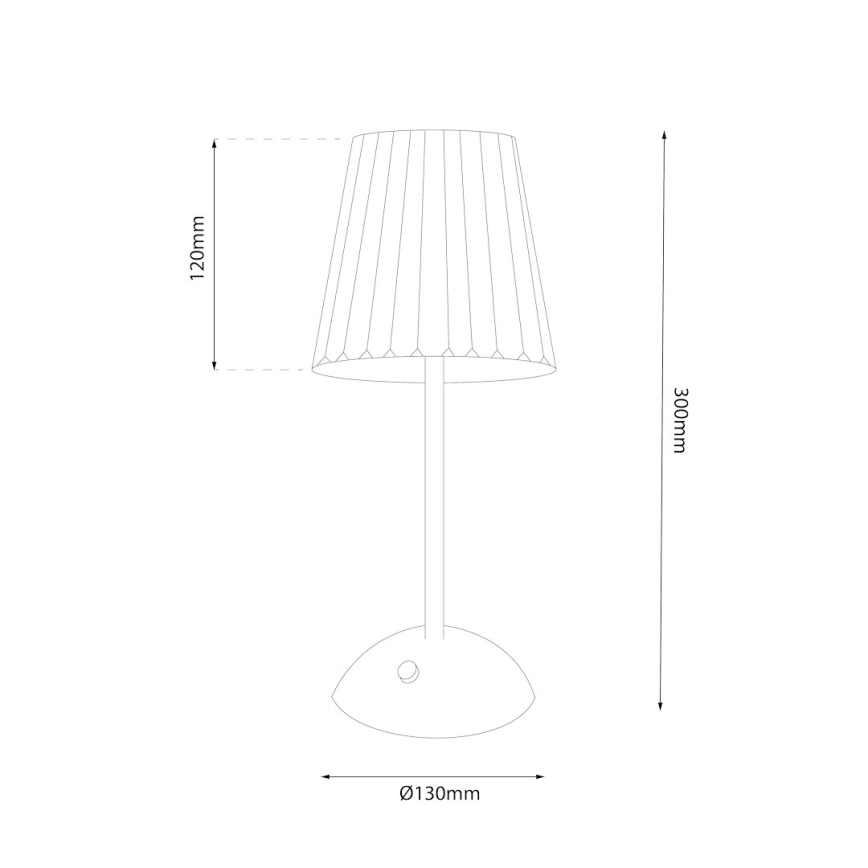 LED dimmbare Touch-Ladetischlampe ELBA LED/1,6W/800 mAh mattchrom/klar