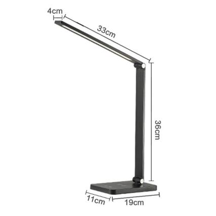 LED Schreibtischlampe mit kabellosem Ladegerät LED/10W/230V 3000/4000/4500/5000/6000K Schwarz