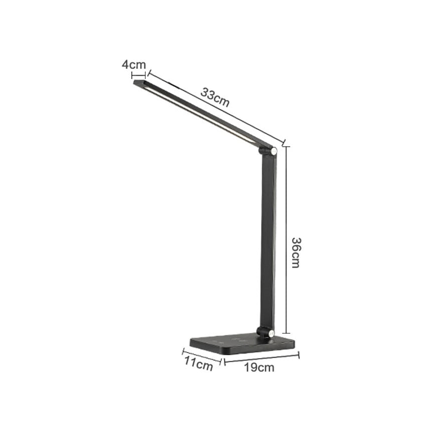 LED Schreibtischlampe mit kabellosem Ladegerät LED/10W/230V 3000/4000/4500/5000/6000K Schwarz