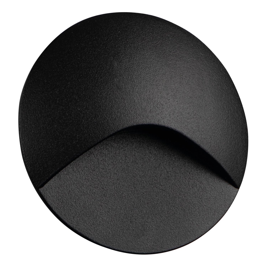 LED Treppenleuchte EXIN LED/2,5W/230V 3000K IP65 schwarz rund