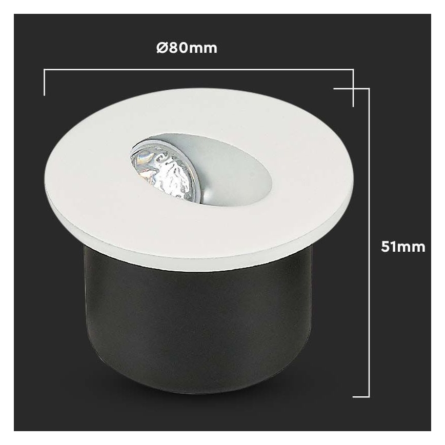 LED Treppenleuchte LED/3W/230V 4000K weiß