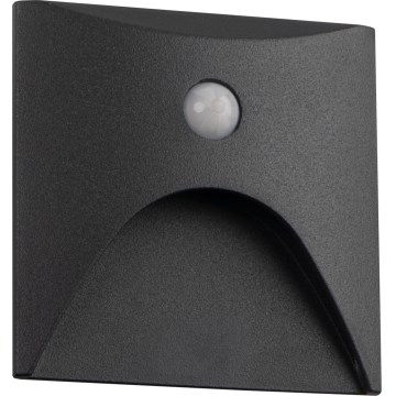 LED-Treppenleuchte mit Bewegungs- und Dämmerungssensor EXIN LED/2,5W/230V 3000K IP65 anthrazit eckig