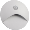 LED-Treppenleuchte mit Bewegungs- und Dämmerungssensor EXIN LED/2,5W/230V 3000K IP65 weiß, rund