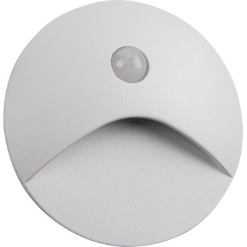 LED-Treppenleuchte mit Bewegungs- und Dämmerungssensor EXIN LED/2,5W/230V 3000K IP65 weiß, rund