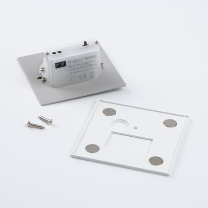 LED-Treppenleuchte mit Bewegungs- und Dämmerungssensor, LED, 1,5 W, 230 V, 3000/4000/6000 K, Weiß