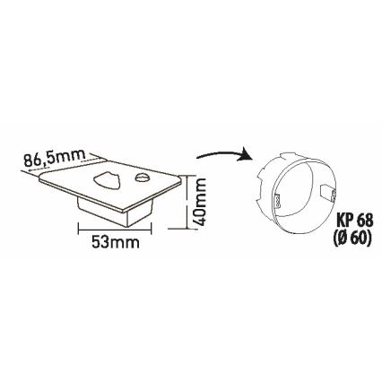 LED Treppenlicht mit Bewegungsmelder LED/1,5W/230V 3000K/4000K/6500K