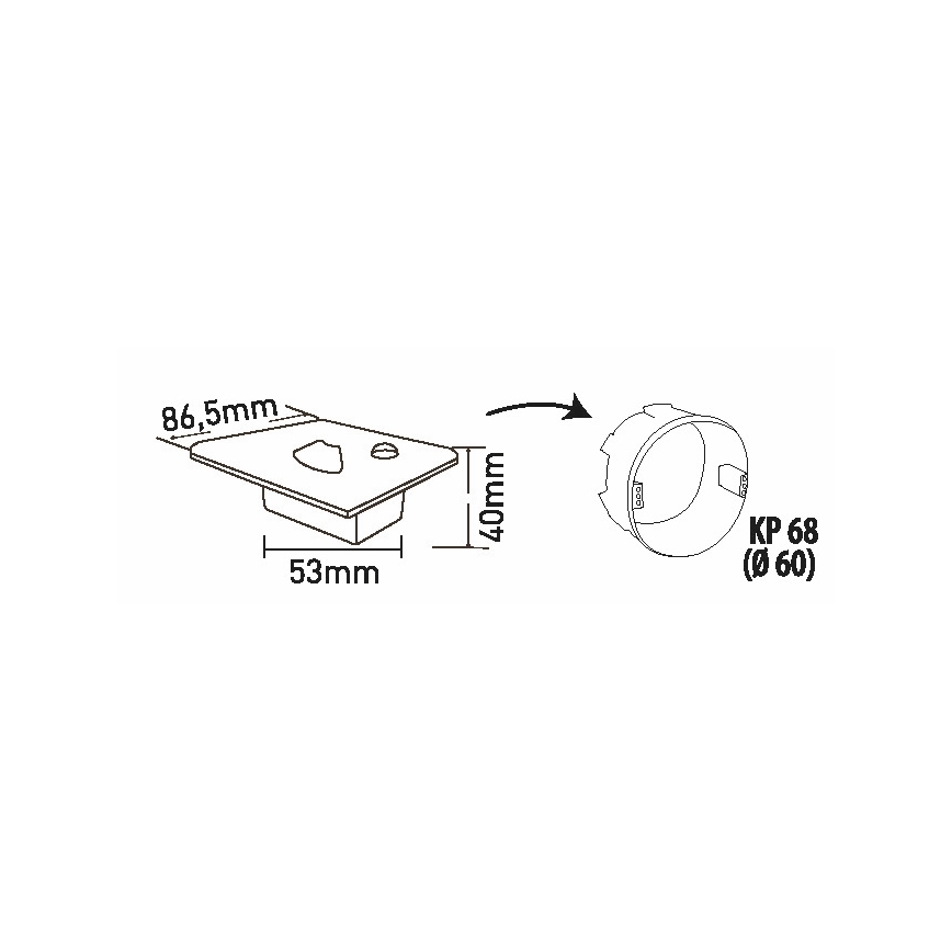 LED Treppenlicht mit Bewegungsmelder LED/1,5W/230V 3000K/4000K/6500K