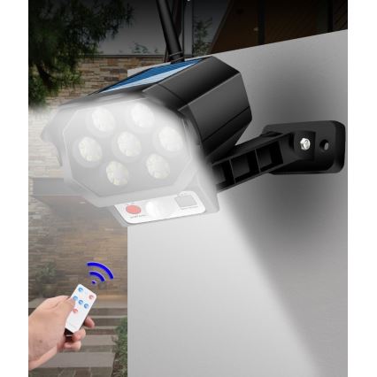 LED-Überwachungskamera-Attrappe mit Sensor und mit Solarpanel LED/5W/5,5V 800 mAh IP65 + Fernbedienung