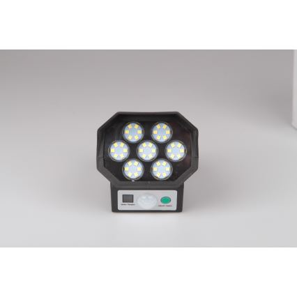LED-Überwachungskamera-Attrappe mit Sensor und mit Solarpanel LED/5W/5,5V 800 mAh IP65 + Fernbedienung
