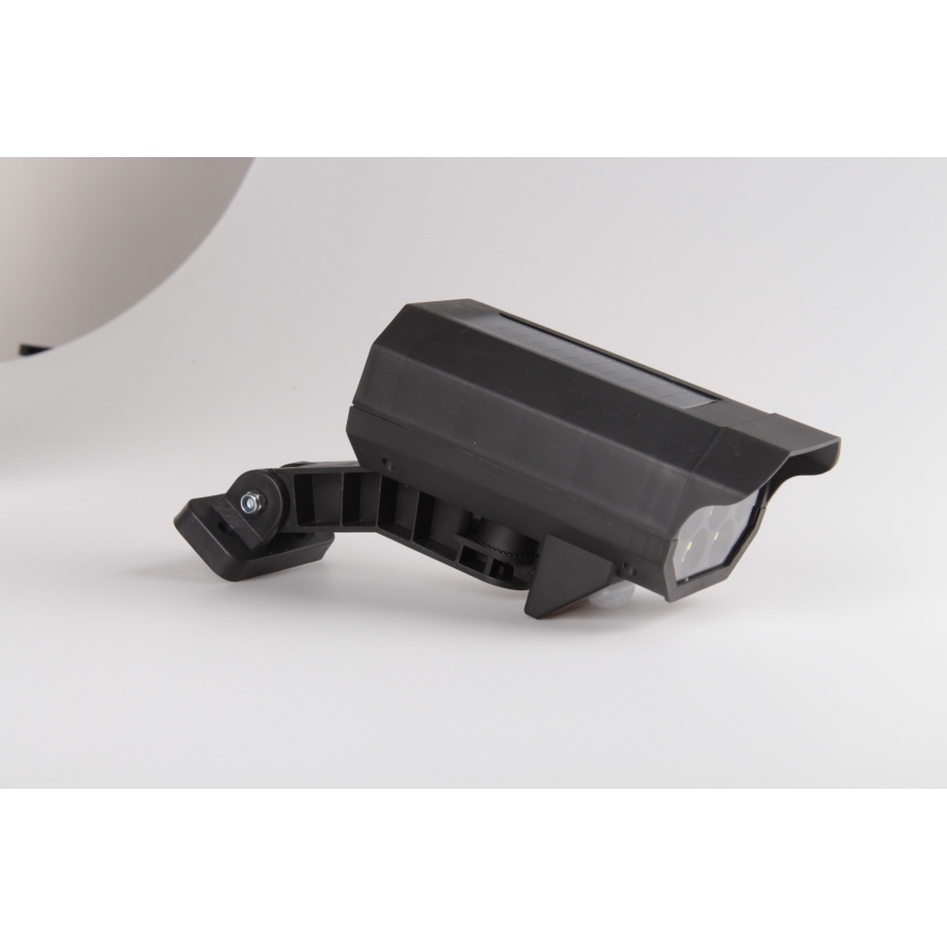 LED-Überwachungskamera-Attrappe mit Sensor und mit Solarpanel LED/5W/5,5V 800 mAh IP65 + Fernbedienung