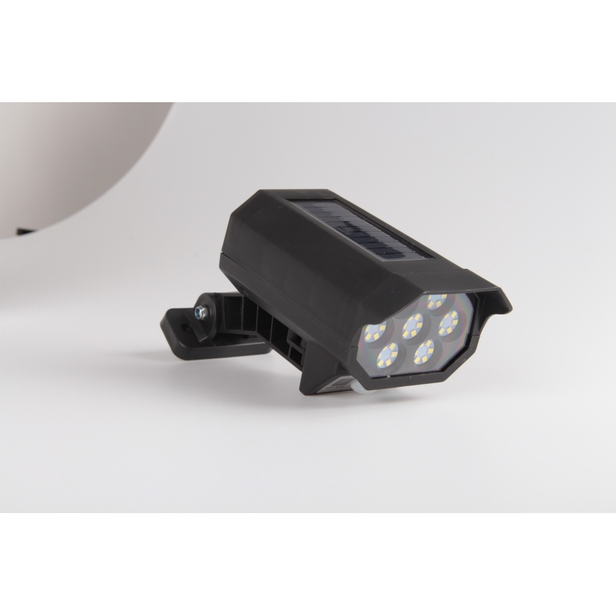 LED-Überwachungskamera-Attrappe mit Sensor und mit Solarpanel LED/5W/5,5V 800 mAh IP65 + Fernbedienung