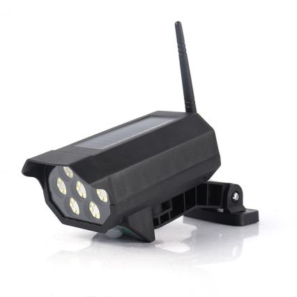 LED-Überwachungskamera-Attrappe mit Sensor und mit Solarpanel LED/5W/5,5V 800 mAh IP65 + Fernbedienung