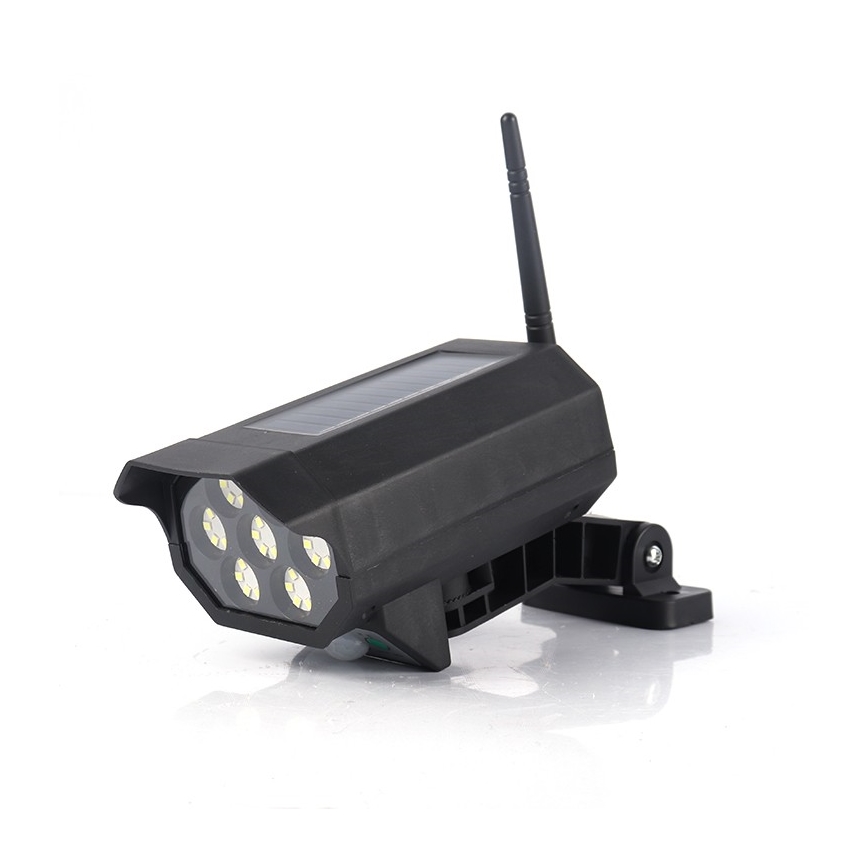 LED-Überwachungskamera-Attrappe mit Sensor und mit Solarpanel LED/5W/5,5V 800 mAh IP65 + Fernbedienung