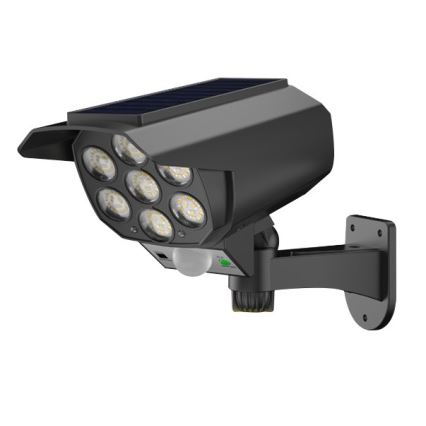 LED-Überwachungskamera-Attrappe mit Sensor und mit Solarpanel LED/5W/5,5V 800 mAh IP65 + Fernbedienung