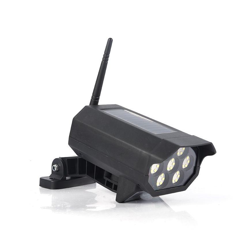 LED-Überwachungskamera-Attrappe mit Sensor und mit Solarpanel LED/5W/5,5V 800 mAh IP65 + Fernbedienung