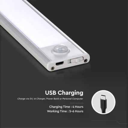 LED-Unterbauleuchte mit Sensor LED/1,5W/5V 1500 mAh 4000K