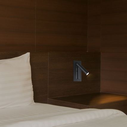 LED-Wand-Spot LED/2W/230V 3000K schwarz