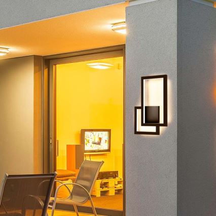LED Wandleuchte LED/20W/230V 3000K Braun