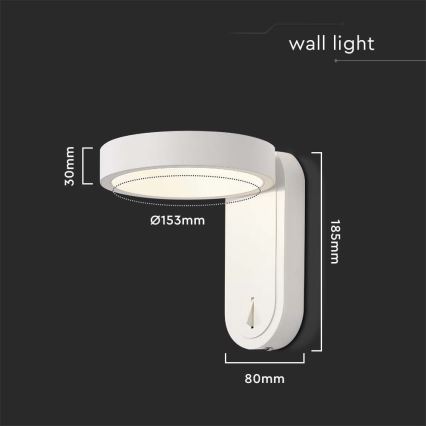 LED Wandleuchte LED/5W/230V 3000K/4000K Weiß