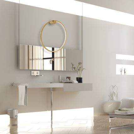 LED Wandleuchte SATURNO LED/25W/230V Ø 50 cm IP44 gold