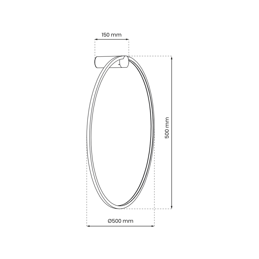 LED Wandleuchte SATURNO LED/25W/230V Ø 50 cm IP44 gold