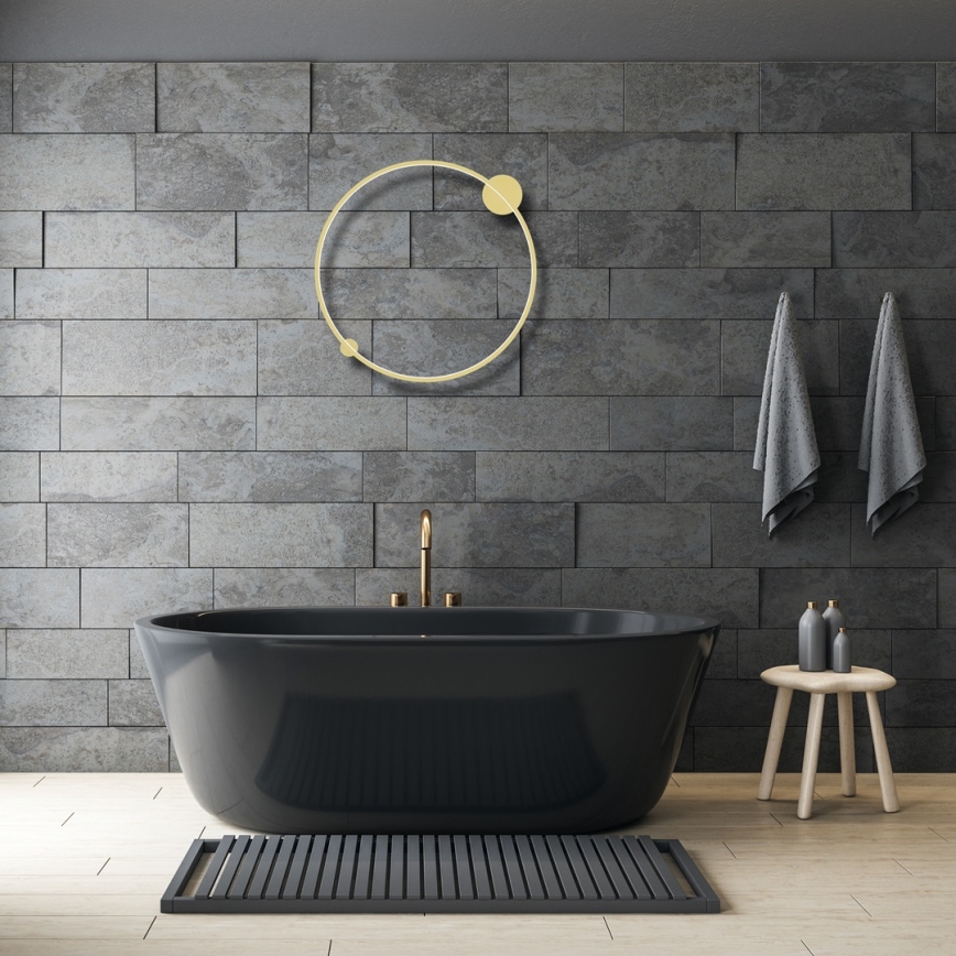 LED Wandleuchte SATURNO LED/46W/230V Ø 80 cm IP44 gold