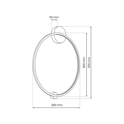 LED Wandleuchte SATURNO LED/46W/230V Ø 80 cm IP44 gold