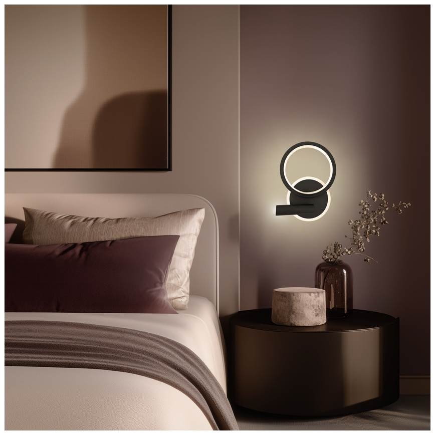 LED-Wandspot MONET LED/16W/230V schwarz