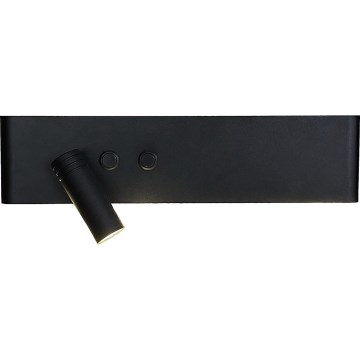 LED-Wandspot RESORT, LED/10W/230V + LED/3W, schwarz, links