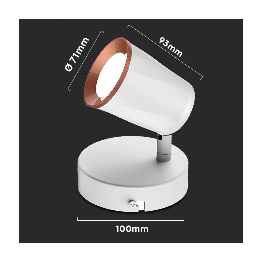 LED Wandleuchte Spot LED/5W/230V 4000K Weiß