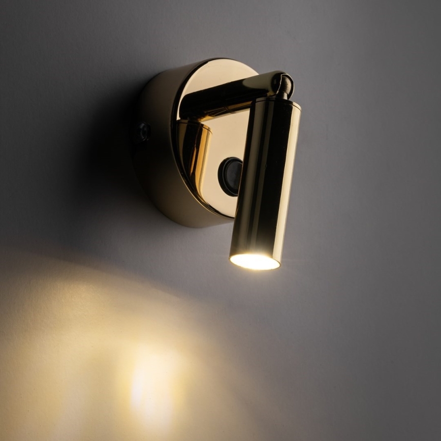 LED-Wandstrahler ENZO LED/3W/230V golden