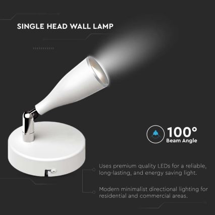 LED Wandleuchte Spot LED/4,5W/230V 4000K Weiß