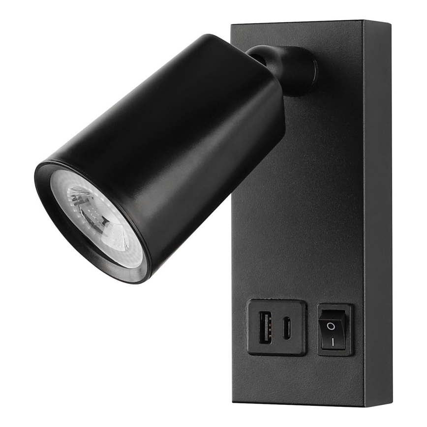 LED-Wandstrahler mit USB LED/5W/230V weiß