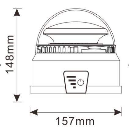 LED Warnblinkleuchte LED/12-24V IP65 + Fernbedienung