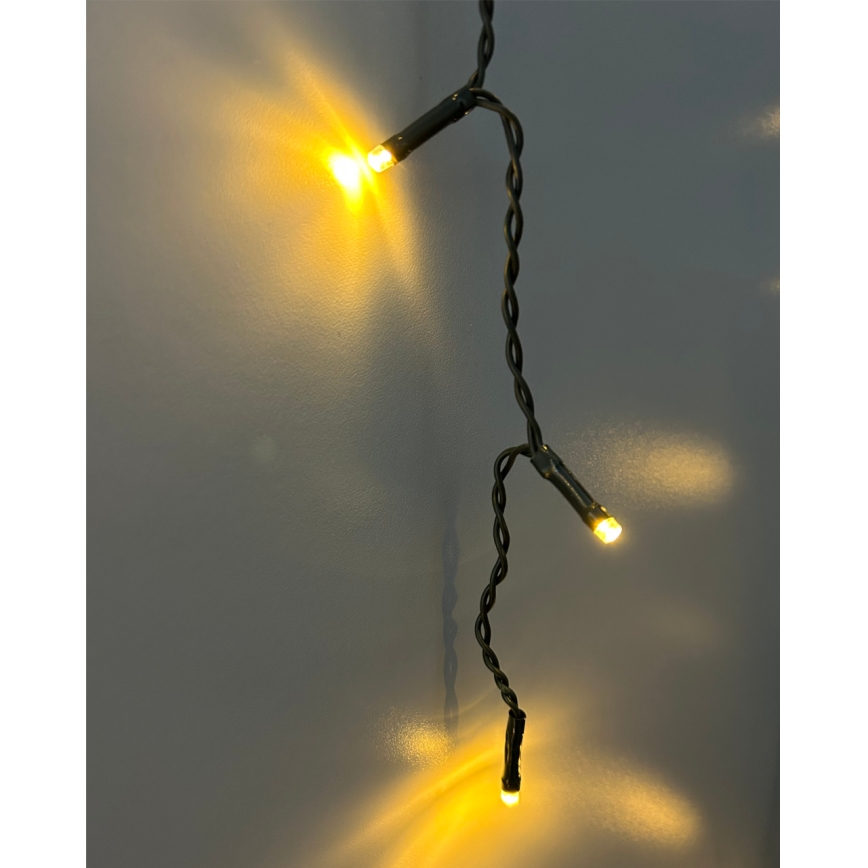 LED-Weihnachts-Lichterkette für den Außenbereich, 200 LEDs/230 V, 7,6 m, IP44, schwarz