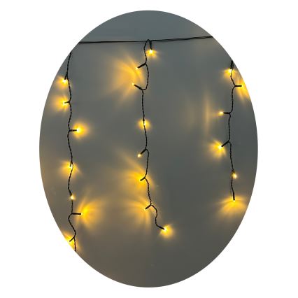 LED-Weihnachts-Lichterkette für den Außenbereich, 200 LEDs/230 V, 7,6 m, IP44, schwarz