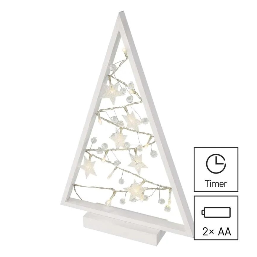 LED Weihnachtsdekoration 15xLED/2xAA Tannenbaum