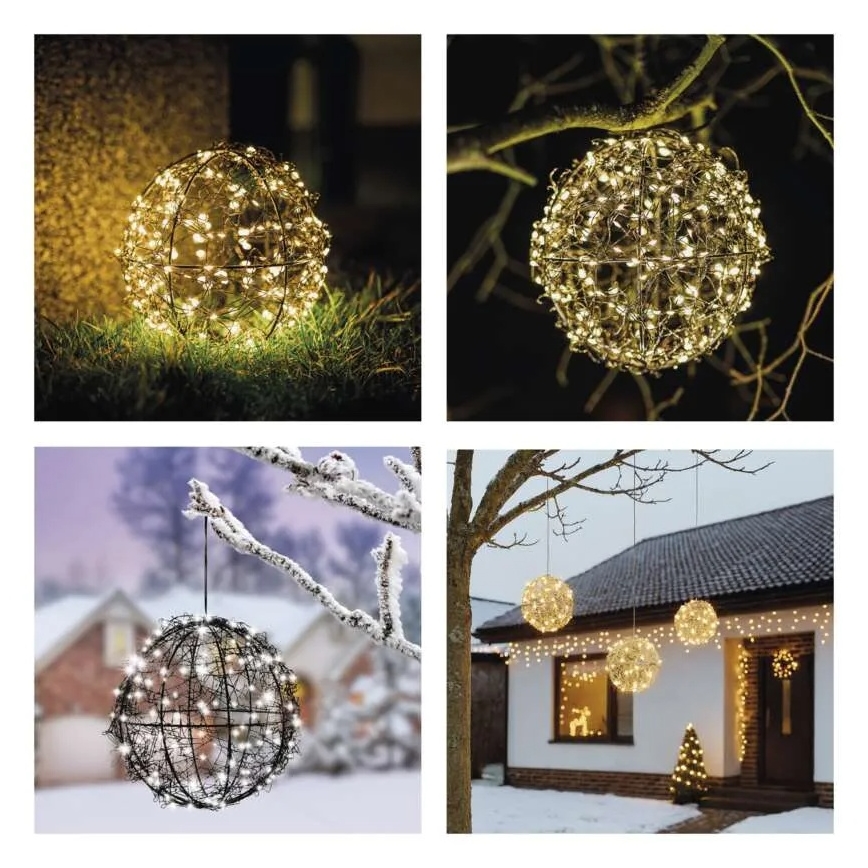 LED-Weihnachtsdekoration 200 LEDs/230V Ø 20 cm