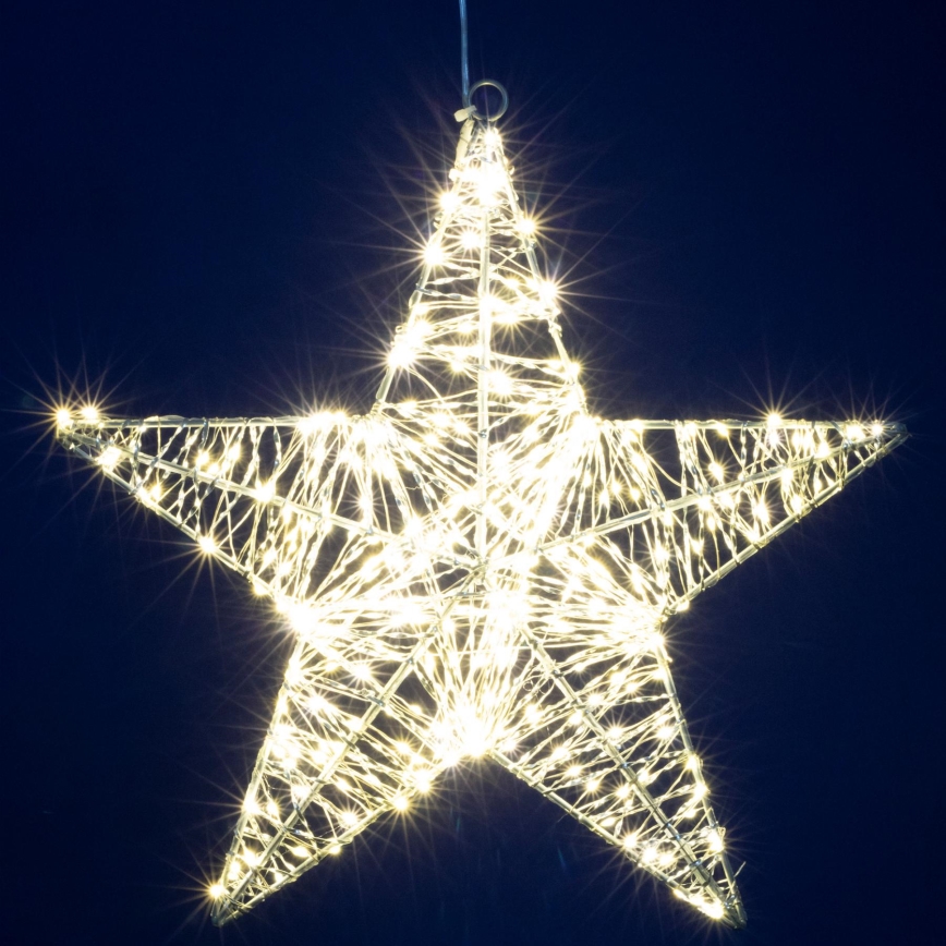 LED-Weihnachtsdekoration, 320 LEDs / 230 V, 45 cm, Stern, warmweiß