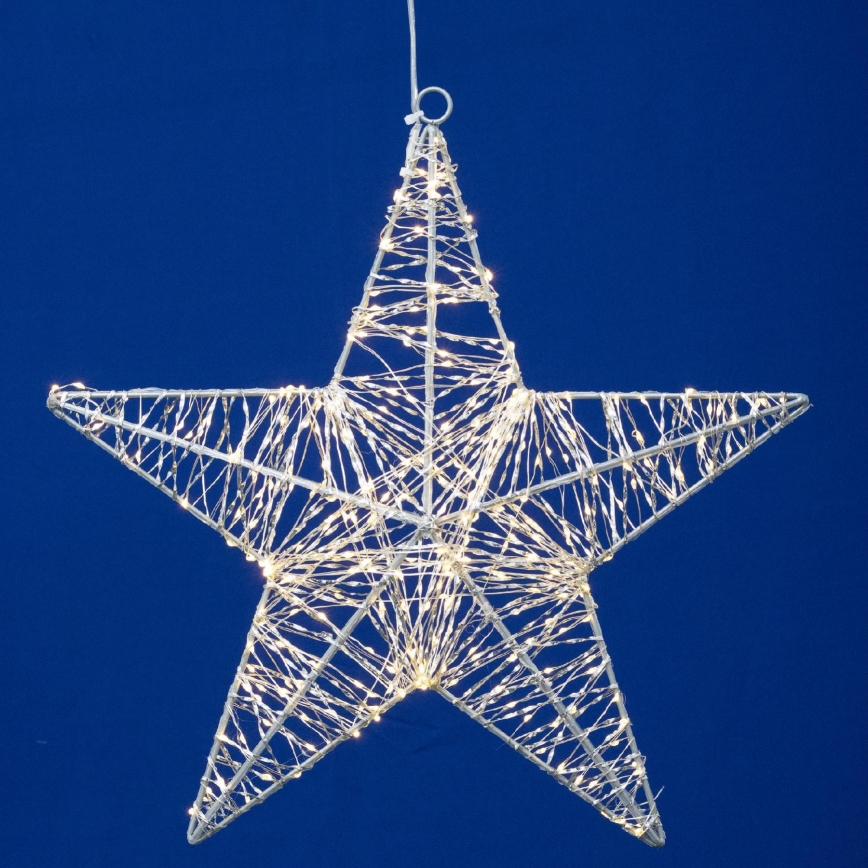 LED-Weihnachtsdekoration, 320 LEDs / 230 V, 45 cm, Stern, warmweiß