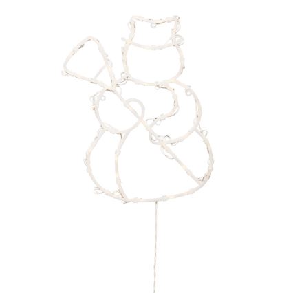 LED-Weihnachtsdekoration für Fenster, 35 LEDs / 230 V, IP44, Schneemann, warmweiß