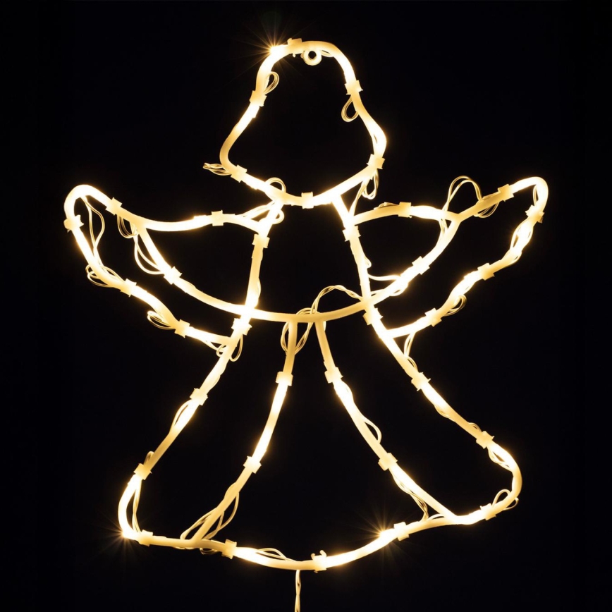 LED Weihnachtsdekoration für Fenster 35xLED/230V IP44 Engel warmweiß