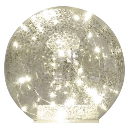 LED-Weihnachtsdekoration Kugel Ø 15 cm, 20× LED, 3× AA-Batterien