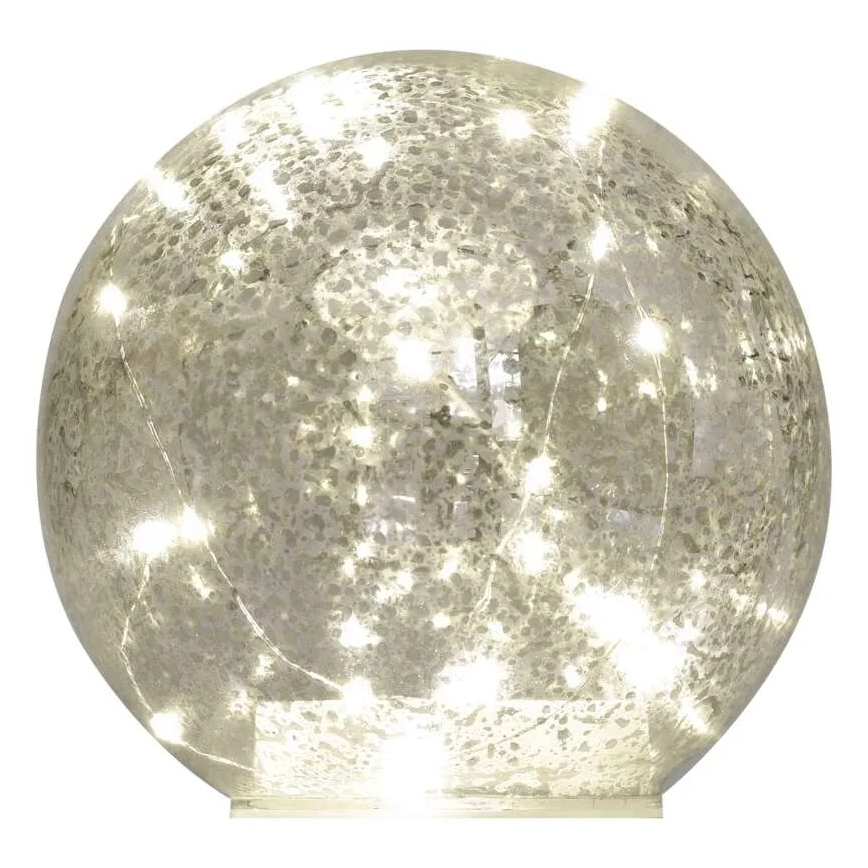 LED-Weihnachtsdekoration Kugel Ø 15 cm, 20× LED, 3× AA-Batterien