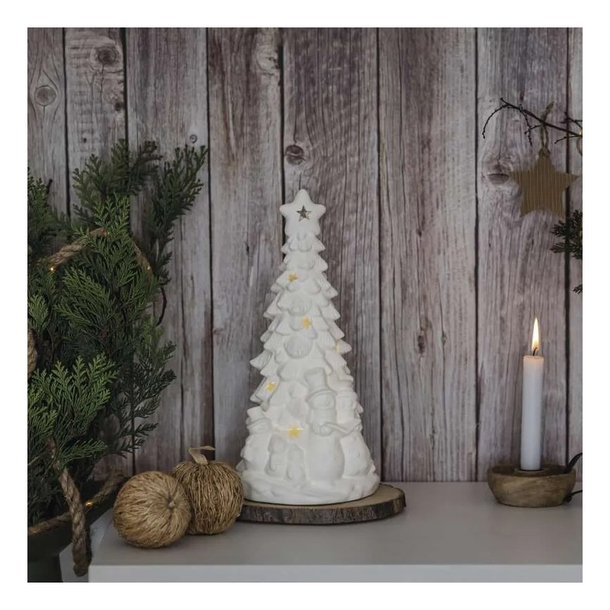 LED-Weihnachtsdekoration LED/2xAA warmweiß Weihnachtsbaum