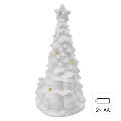 LED-Weihnachtsdekoration LED/2xAA warmweiß Weihnachtsbaum