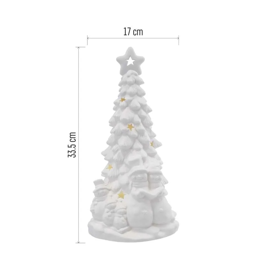 LED-Weihnachtsdekoration LED/2xAA warmweiß Weihnachtsbaum