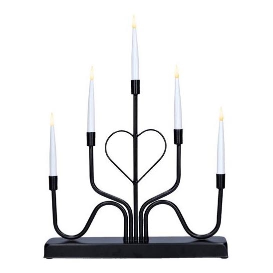 LED Weihnachtskerzenhalter 5xLED/2xAA warmweiß