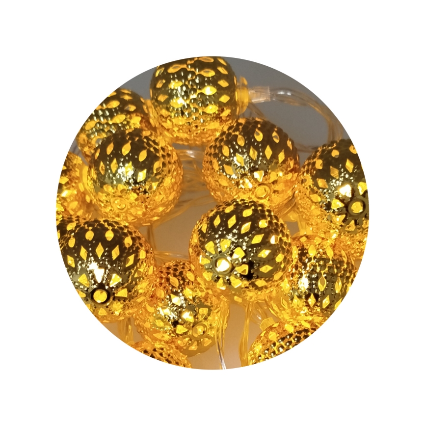 LED Weihnachtskette 2,5 m 20xLED/3xAA 2700K