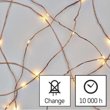 LED Weihnachtskette 20xLED/2,4m warmweiß